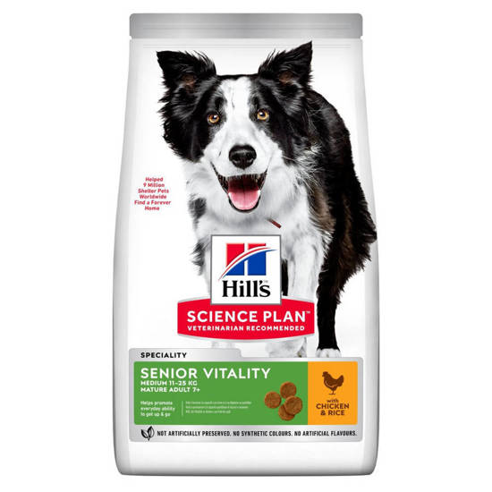 Picture of Hills Science Plan Senior Vitality Mature Adult Dog with Chicken and Rice 2.5kg